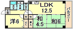 クレール南鈴原 3LDKの間取図画像