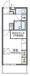 レオパレスリバーサイドイン千星 1Kの間取図画像