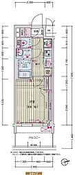 プレリス尼崎レーネヴィア 1Kの間取図画像