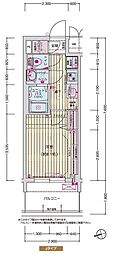 プレリス尼崎レーネヴィア 1Kの間取図画像