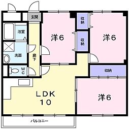 ラントリッヒハウス 3LDKの間取図画像
