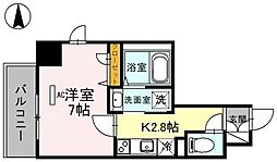レリーフ南塚口 1Kの間取図画像