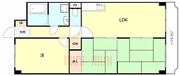 キャピタルハイツ姫里 3LDKの間取図画像