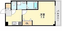 ヴィレ武庫之荘 1Kの間取図画像