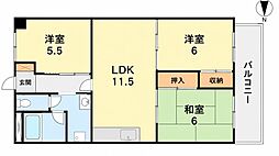 シティハイツ立花 3LDKの間取図画像