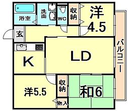 ラド・デル・リオ 3LDKの間取図画像