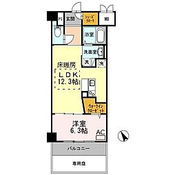 COCOMARINI 1LDKの間取図画像