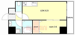 maison PREMIER6 1LDKの間取図画像