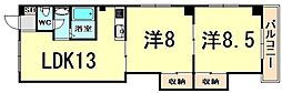 ハイムルル 2LDKの間取図画像