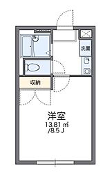 レオパレスプランドール 1Kの間取図画像