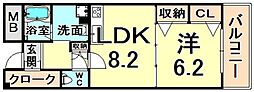 Casafelice 1DKの間取図画像