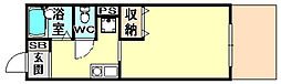カーサU 1Kの間取図画像