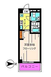 シーズ松原 1Kの間取図画像