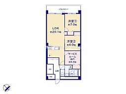 間取図画像 2SLDK