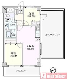 グレイスコート蕨 2LDKの間取図画像