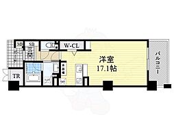 ロイヤルパークス桃坂 ワンルームの間取図画像