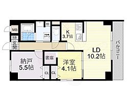 ベルンガーデン勝山北 1SLDKの間取図画像