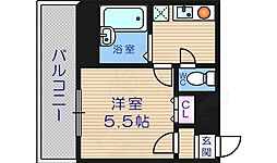 ラッキーセンター河堀口マンション 1Kの間取図画像