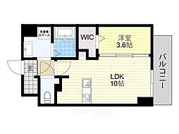 ミラージュパレス天王寺堀越町 1LDKの間取図画像