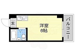 ギャレ山王 ワンルームの間取図画像