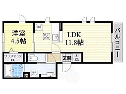 HaleWalea3 1LDKの間取図画像