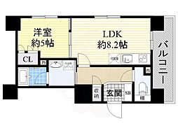 エル・セレーノ上本町レジデンス 1LDKの間取図画像