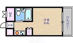 ネオコート天王寺 ワンルームの間取図画像