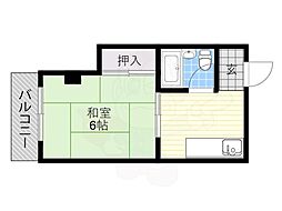 ニューライフ赤坂 1DKの間取図画像