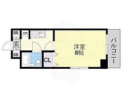 ラーク浜田ビル 1Kの間取図画像