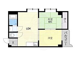 メゾンエルナード 2LDKの間取図画像