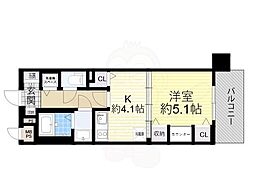 ライオンズマンション天王寺シティ 1Kの間取図画像