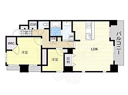 アスティミア四天王寺東クレステージ 2LDKの間取図画像