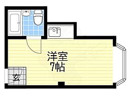 フォーリーブスイン ワンルームの間取図画像