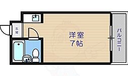 リリーフ明日香東住吉 ワンルームの間取図画像