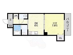 アール26 1DKの間取図画像