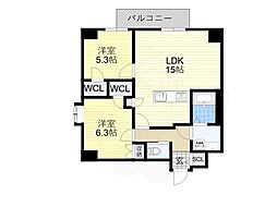 LEGALANDABENO SANMEICHO 2LDKの間取図画像