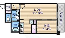 アール・オー・ハイム松崎町 1LDKの間取図画像