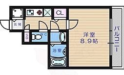ジュネス東住吉 1Kの間取図画像