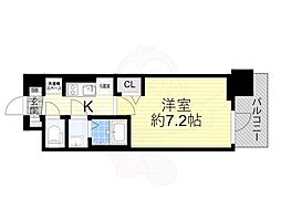 プレサンス天王寺ノースヴィアーレ 1Kの間取図画像