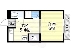 光洋マンション 1DKの間取図画像