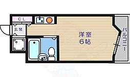 リエス天王寺東 1Kの間取図画像