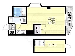 フローレンス橘 ワンルームの間取図画像