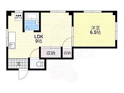 コーポ井守 1LDKの間取図画像