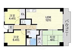 セゾンアルビレオ 2SLDKの間取図画像