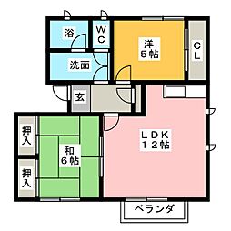 トルースヒルズITML 2LDKの間取図画像