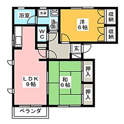 トルースヒルズITMM 2LDKの間取図画像
