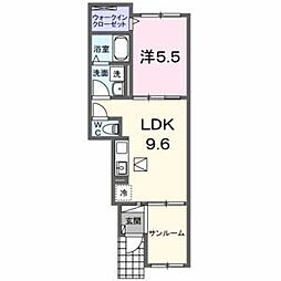 グレース大清水II 1LDKの間取図画像