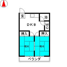 間取図画像 2DK