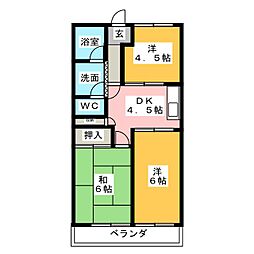 タカネハイツ 1階3DKの間取り
