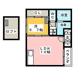 ハーモニーテラス野並7 1LDKの間取図画像